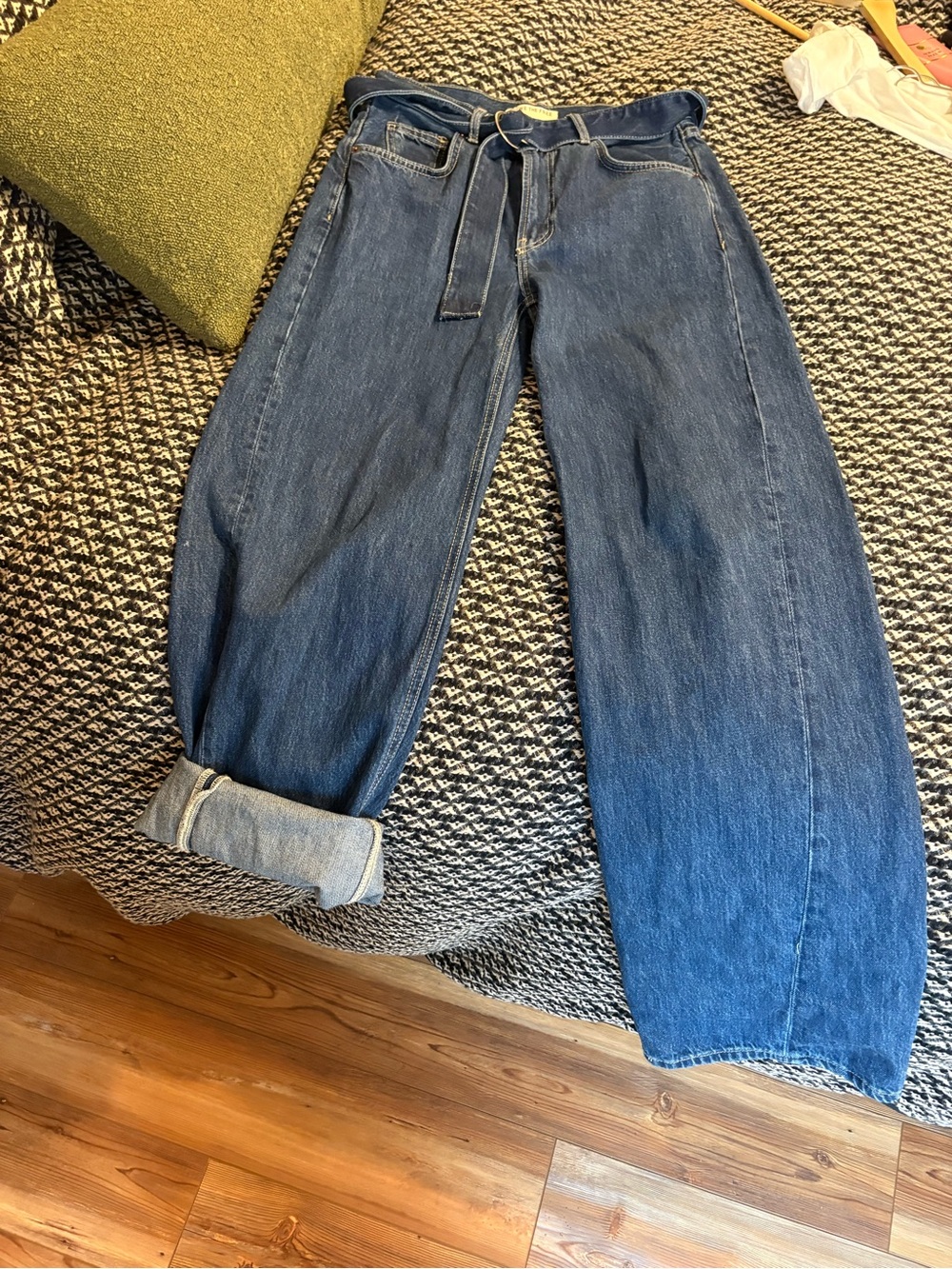 We The Free High-Rise Wide-Leg Jeans in Dark Blue - Picture 4 of 4